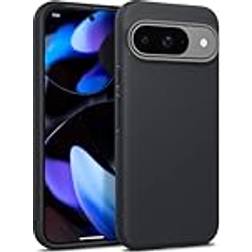 Spigen Caseology Nano Pop för Google Pixel 9 Google Pixel 9 Pro Fodral, [mjukt och dammfritt material] Sidogreppsmönster Fodral för Google Pixel 9 Pixel 9 Pro Black Sesame